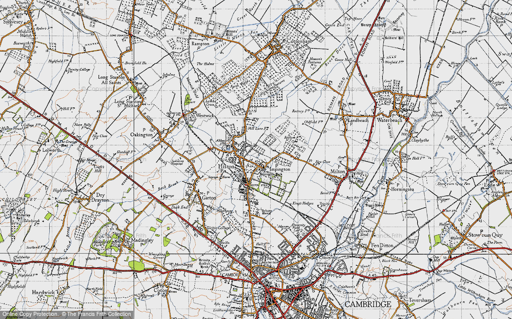 Old Map of Impington, 1946 in 1946