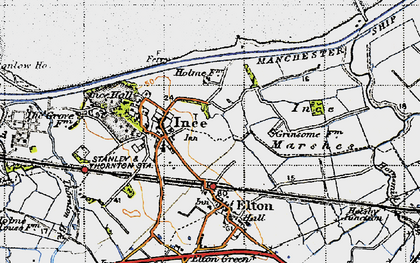 Old map of Ince in 1947