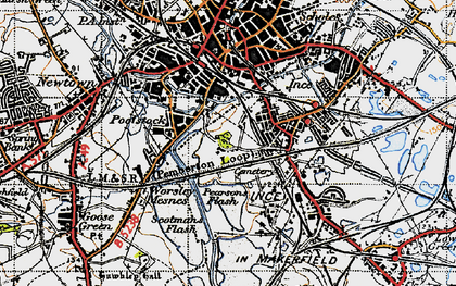 Old map of Ince in Makerfield in 1947