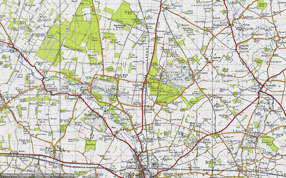Old Map of Ingham, 1946 in 1946