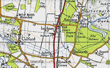 Old map of Ingham in 1946