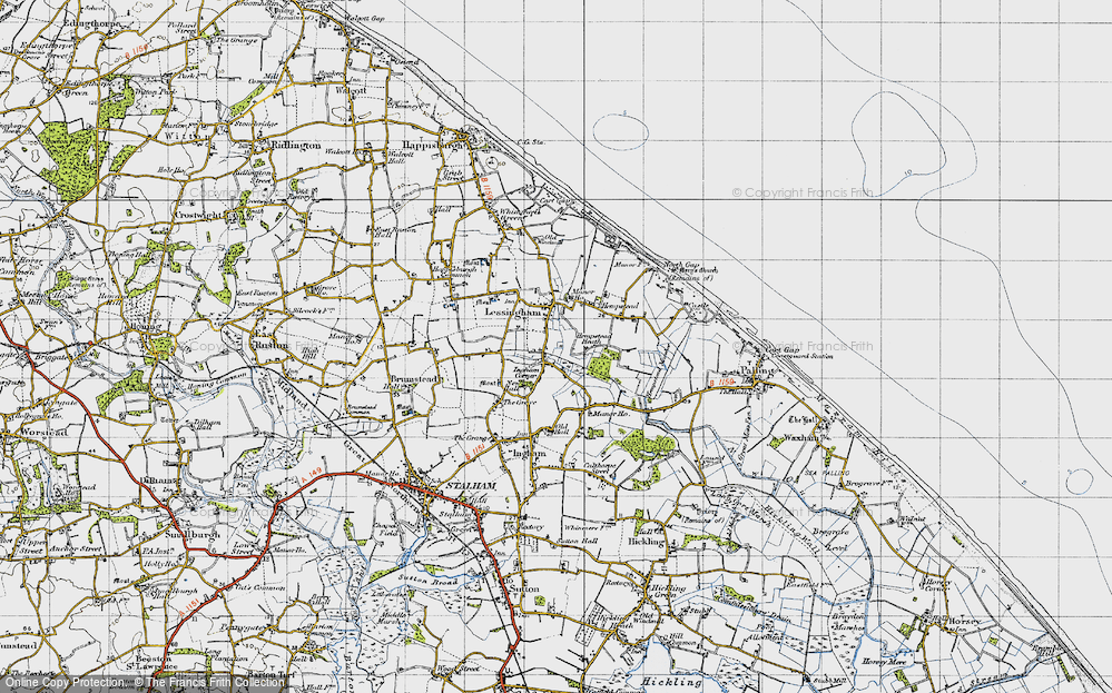 Old Map of Ingham Corner, 1945 in 1945