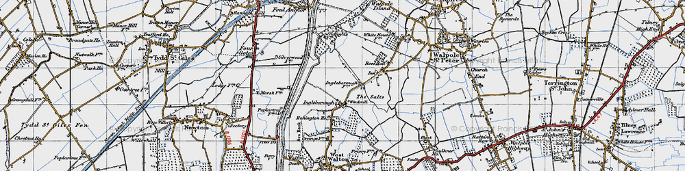 Old map of Ingleborough in 1946