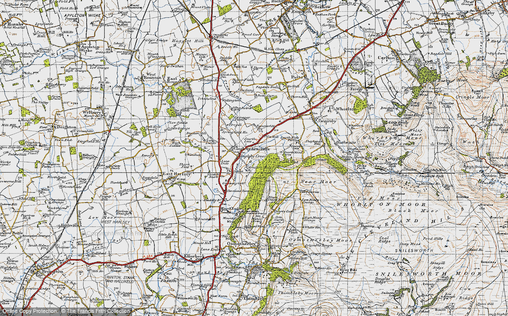 Old Map of Historic Map covering Arncliffe Wood in 1947