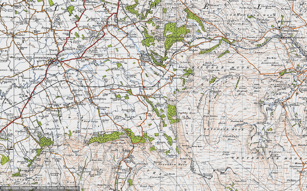 Old Map of Ingleby Greenhow, 1947 in 1947