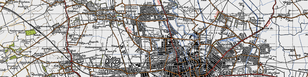 Old map of Inglemire in 1947