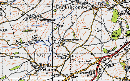 Old map of Inglesbatch in 1946