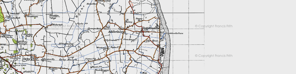 Old map of Ingoldmells in 1946