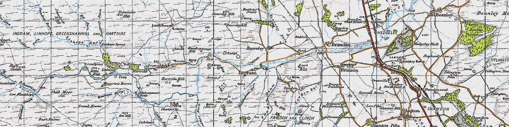 Old map of Ingram in 1947