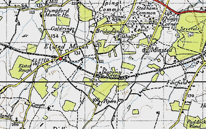 Old map of Ingrams Green in 1945