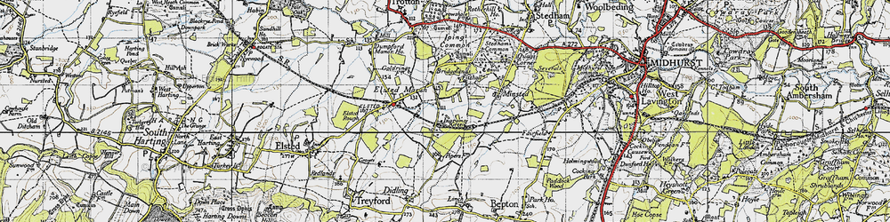 Old map of Ingrams Green in 1945