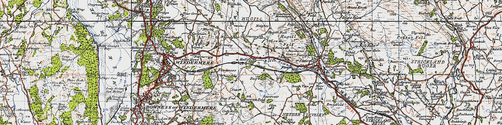 Old map of Borwick Fold in 1947