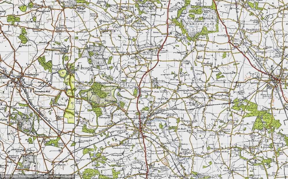 Old Map of Ingworth, 1945 in 1945