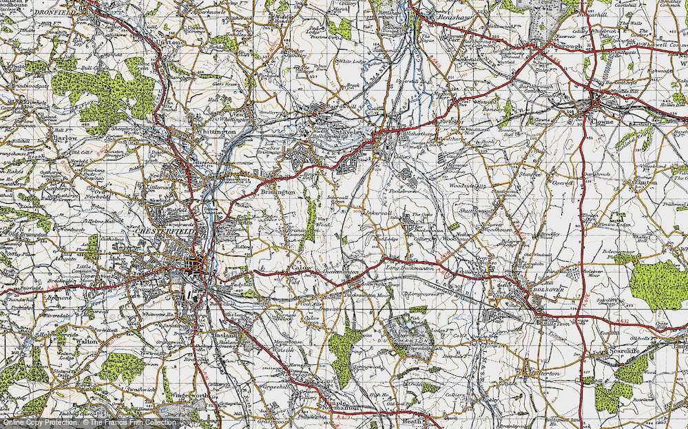 Old Map of Inkersall, 1947 in 1947