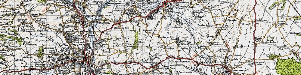 Old map of Inkersall in 1947