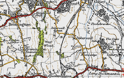 Old map of Inkersall Green in 1947