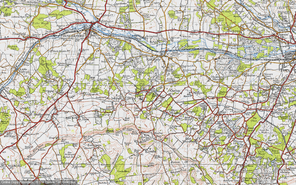 Old Map of Inkpen, 1945 in 1945