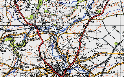 Old map of Innox Hill in 1946