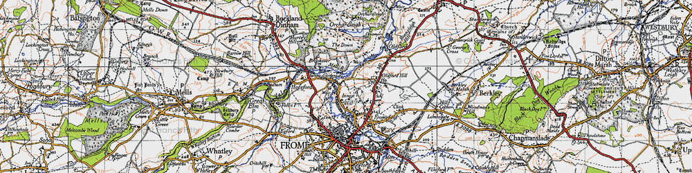 Old map of Innox Hill in 1946