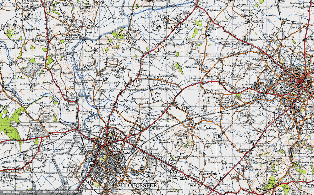 Old Map of Innsworth, 1947 in 1947