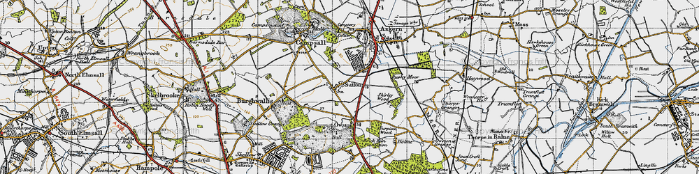 Old map of Instoneville in 1947