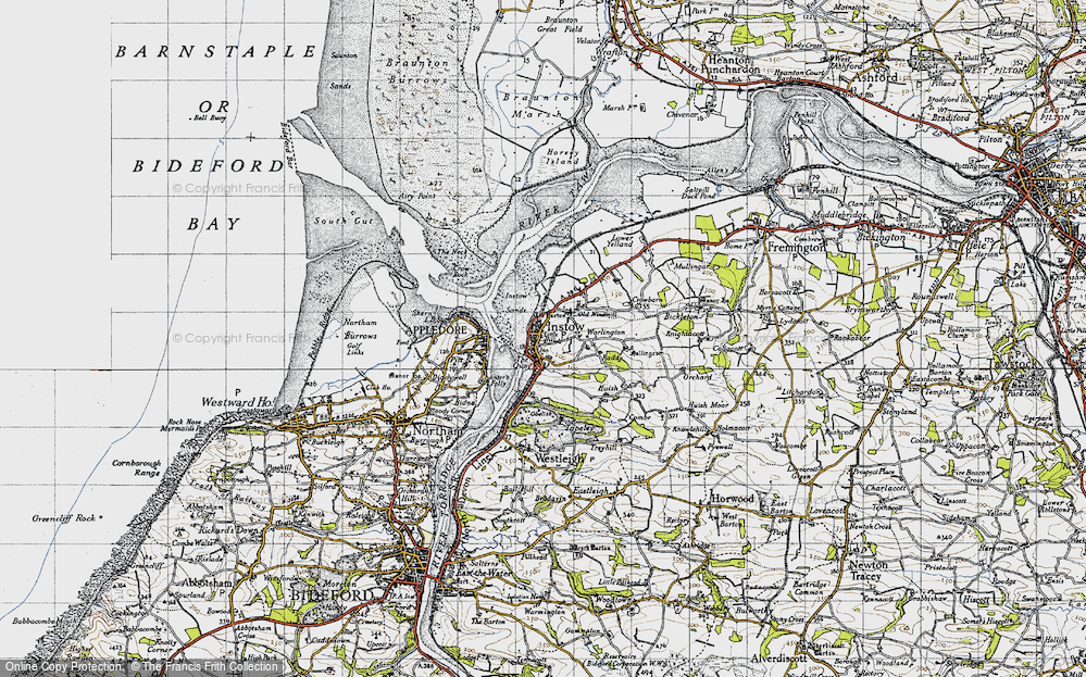 Old Map of Instow, 1946 in 1946