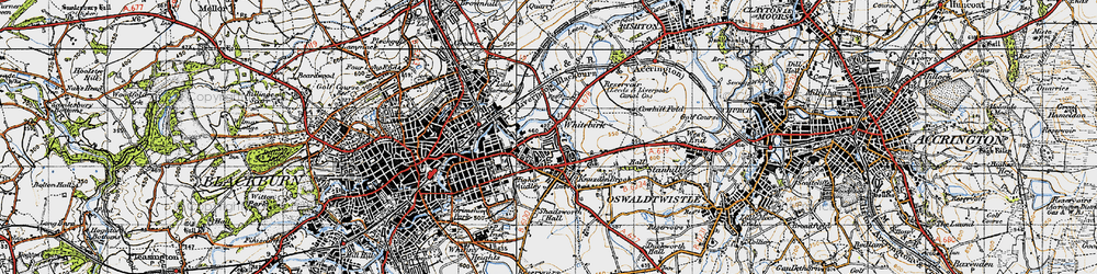 Old map of Intack in 1947