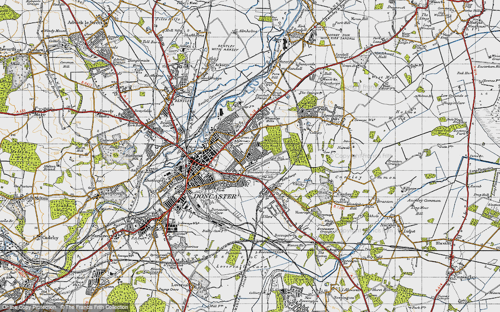 Old Map of Intake, 1947 in 1947