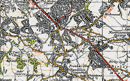 Old map of Intake in 1947