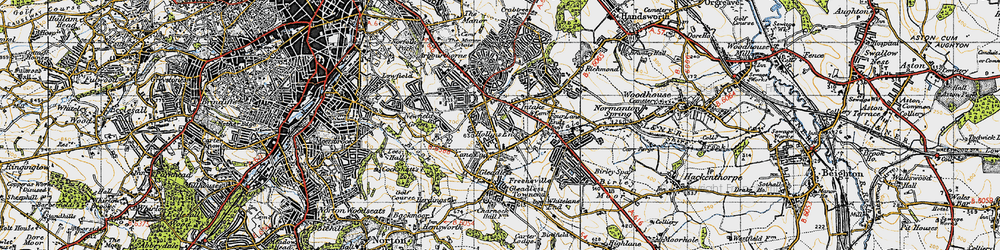 Old map of Intake in 1947