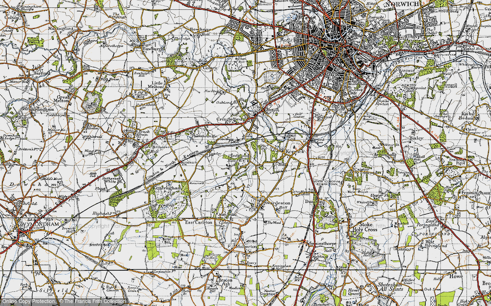 Old Map of Intwood, 1946 in 1946