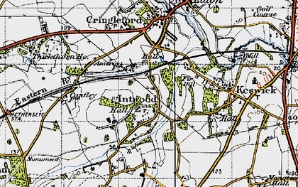 Old map of Intwood in 1946