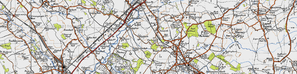 Old map of Inworth in 1945