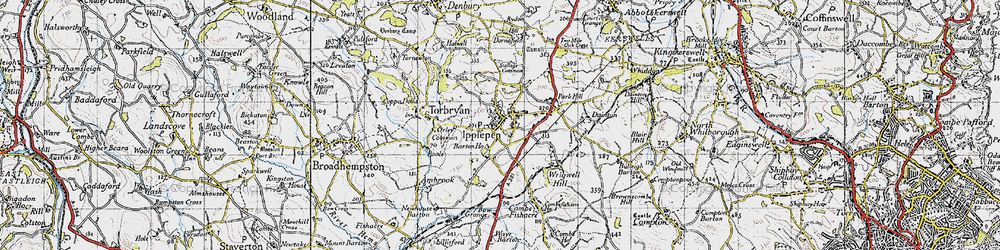 Old map of Ipplepen in 1946