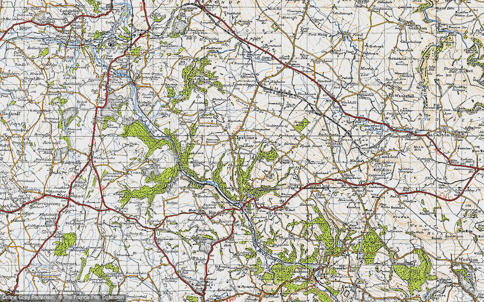 Old Map of Ipstones, 1946 in 1946