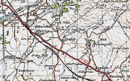 Old map of Ireby in 1947