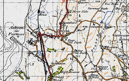 Old map of Ireleth in 1947