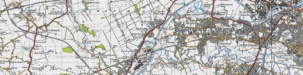 Old map of Irlam in 1947