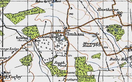 Old map of Irnham in 1946