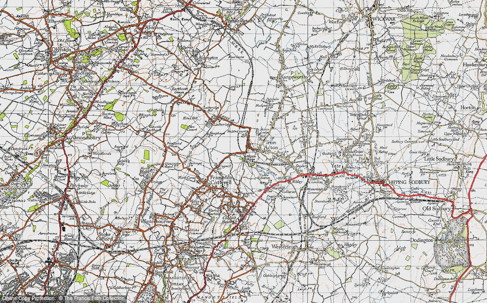 Old Map of Historic Map covering Algars Manor in 1946