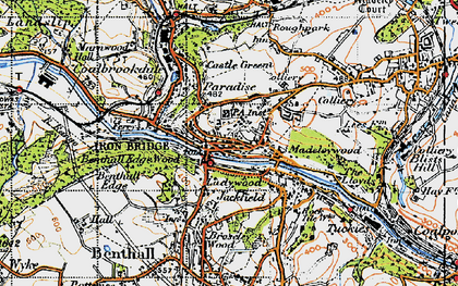 Old map of Ironbridge in 1947