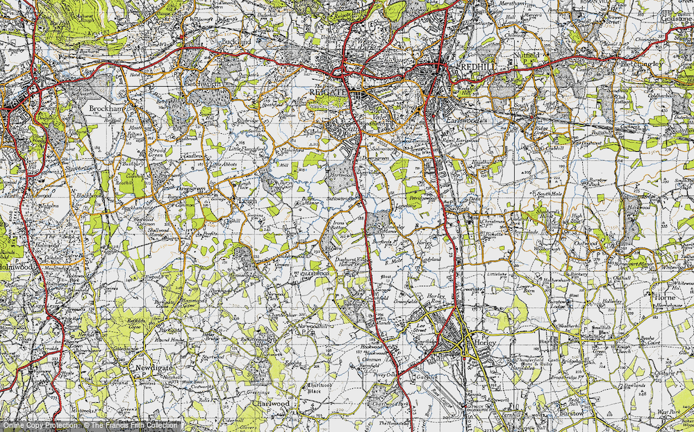 Old Map of Historic Map covering Bures Manor in 1940