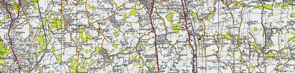 Old map of Irons Bottom in 1940