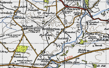 Old map of Carlisle Airport in 1947