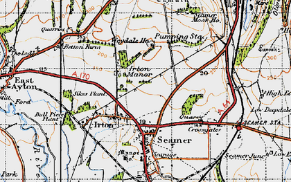 Old map of Irton Manor in 1947