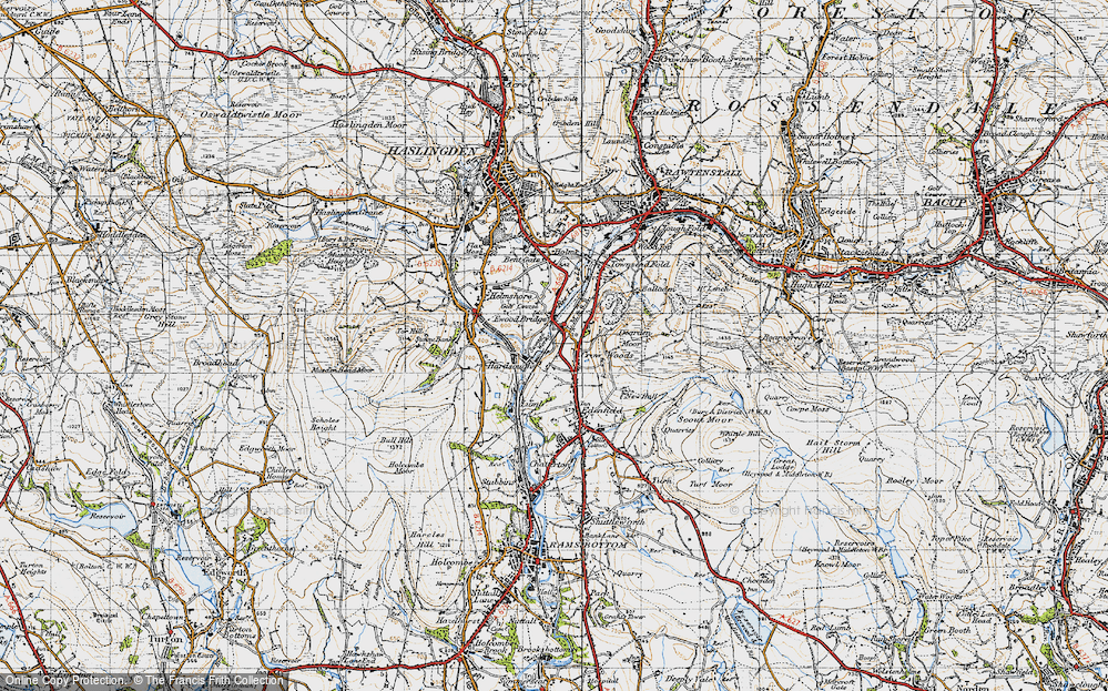 Old Map of Irwell Vale, 1947 in 1947