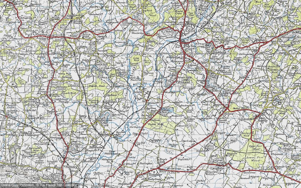 Old Map of Isfield, 1940 in 1940