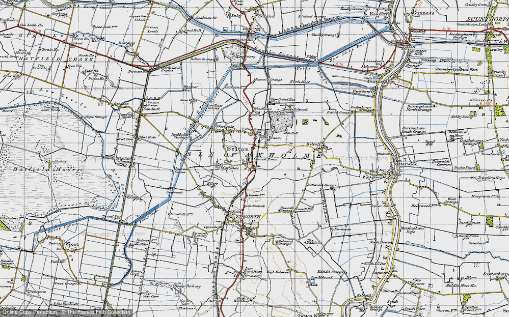 Old Map of Isle of Axholme, 1947 in 1947