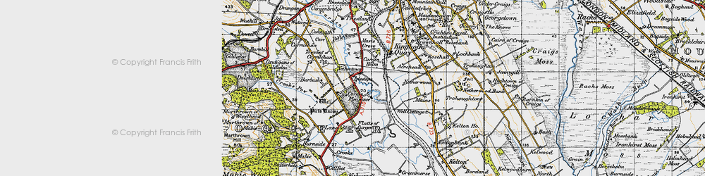 Old map of Barbush in 1947
