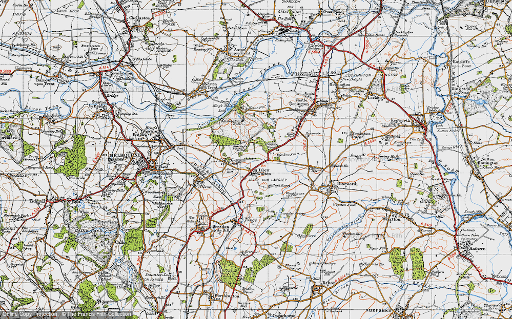 Old Map of Isley Walton, 1946 in 1946